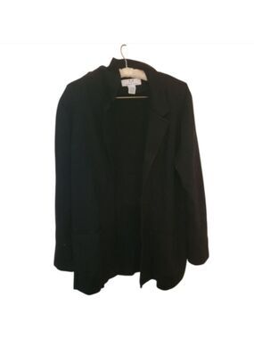 🌷SALE🌷 Magaschoni Black Wool Blend Blazer Cardigan L Classic